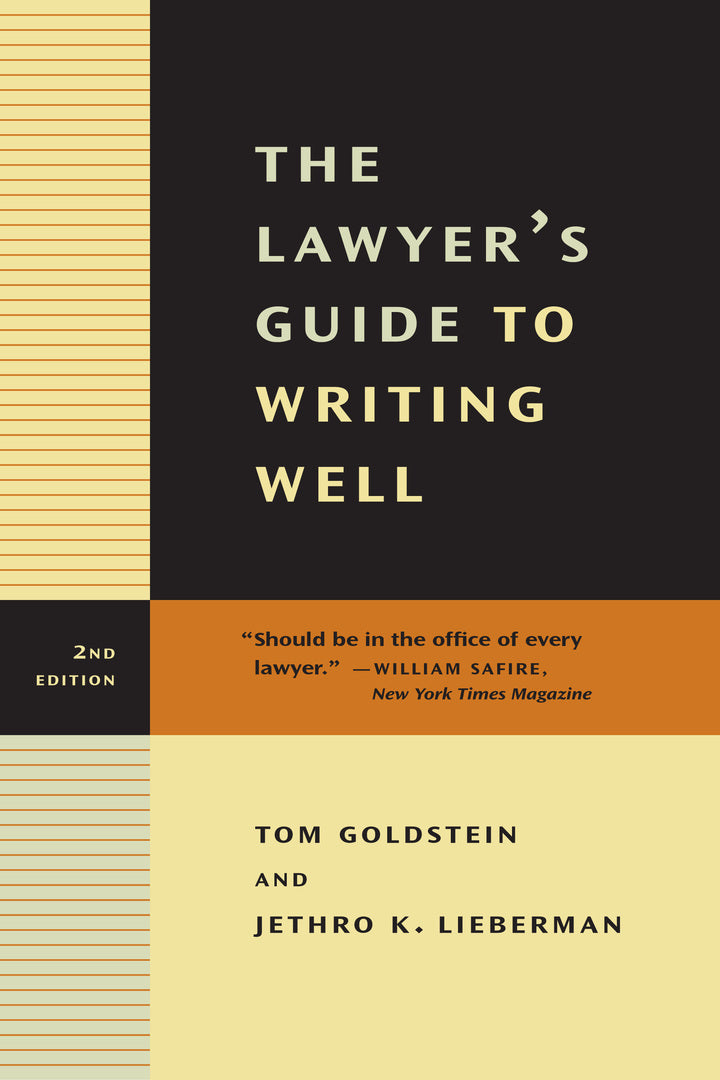 Cover image for The Lawyer's Guide to Writing Well ISBN 9780520234727